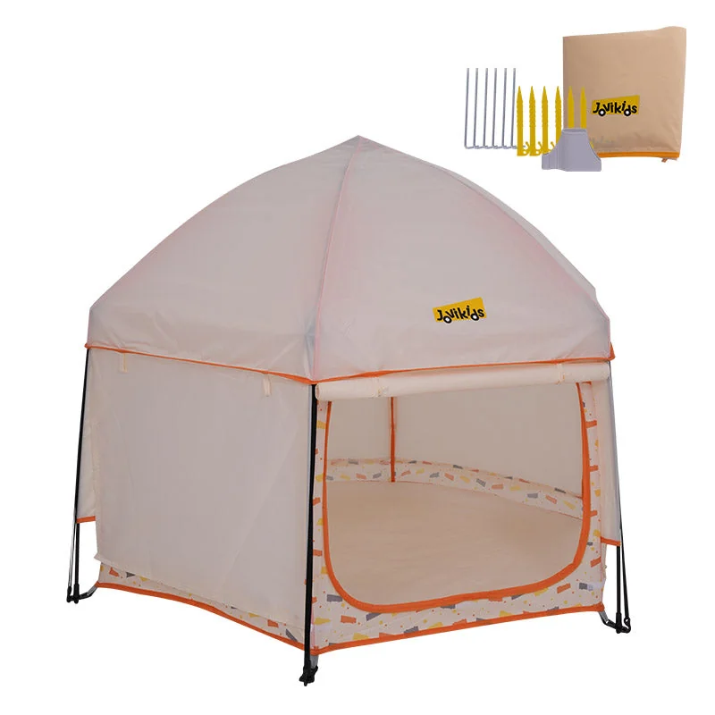 Jovikids Pop-Up Foldable Play Tent with Carry Bag Orange in orange
