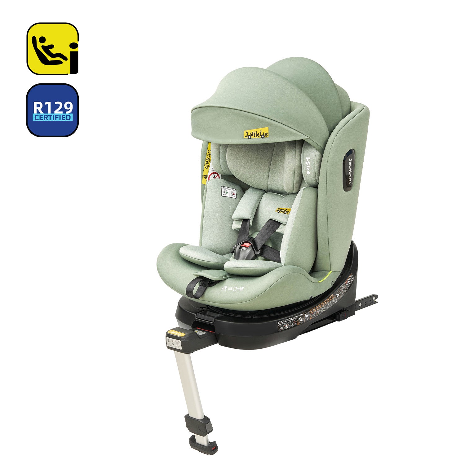 Jovikids Ranger 360° Swivel car seat in green