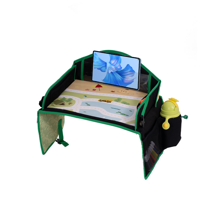 Jovikids Travel Tray in green, studio view